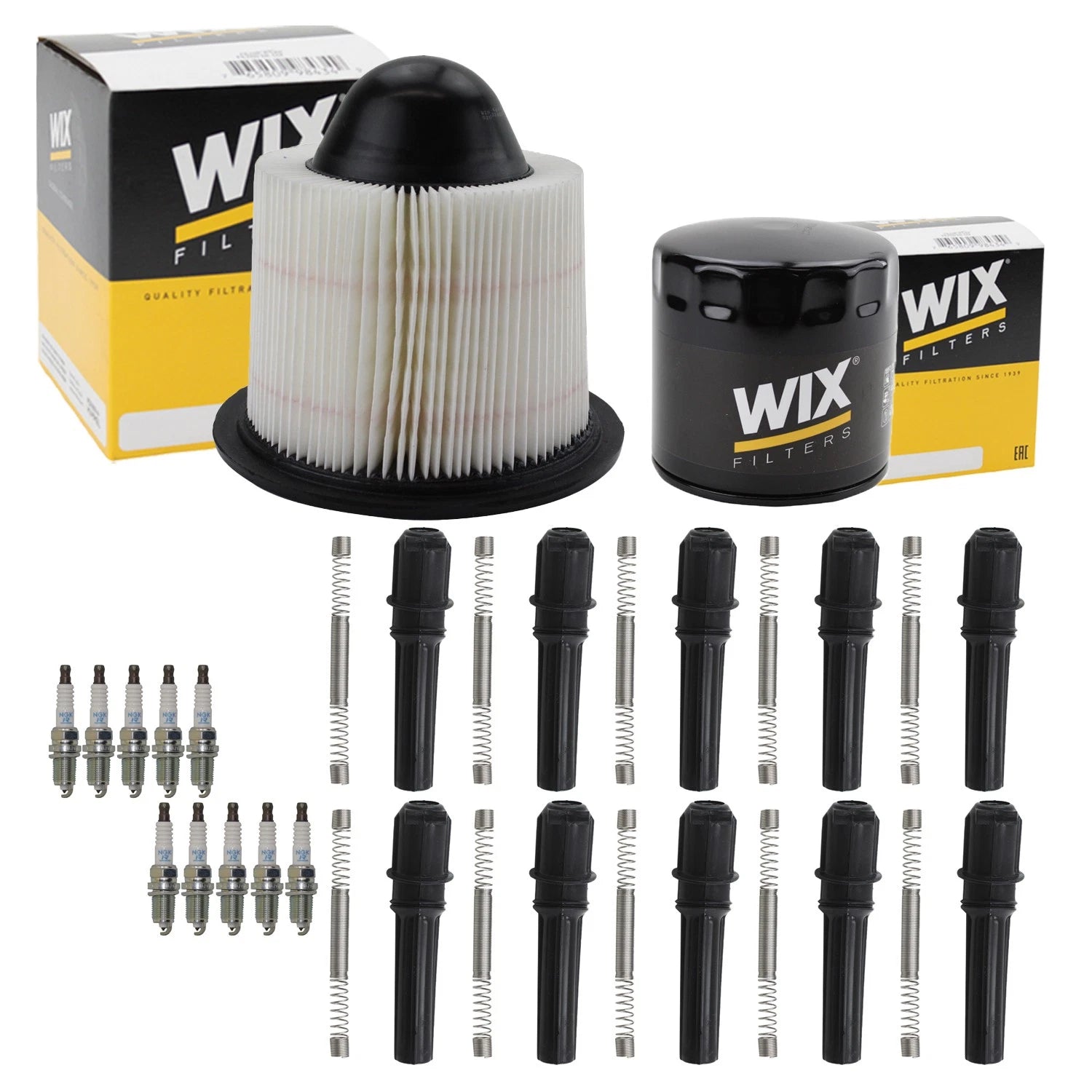 Tune Up Kit with NGK Spark Plugs & Coil Boots for E-350 F-250 F-350 (1997–2008)
