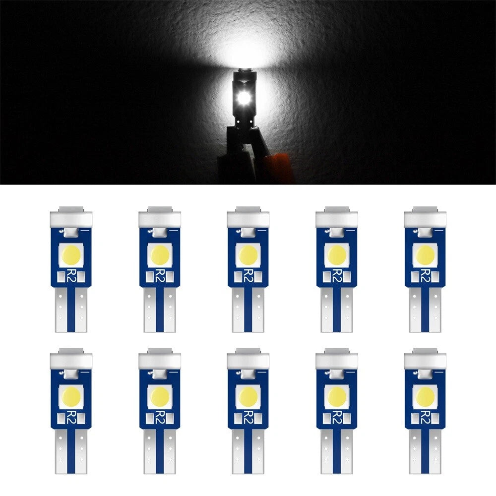 Set of 10 LED Speedometer Instrument Gauge Cluster Bulbs for Various Models