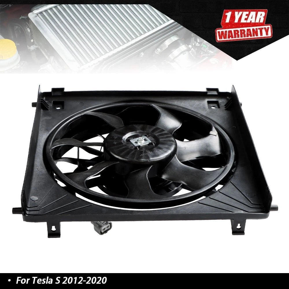 Left Side Radiator Cooling Fan with Shroud for Tesla Model S (2012–2020)