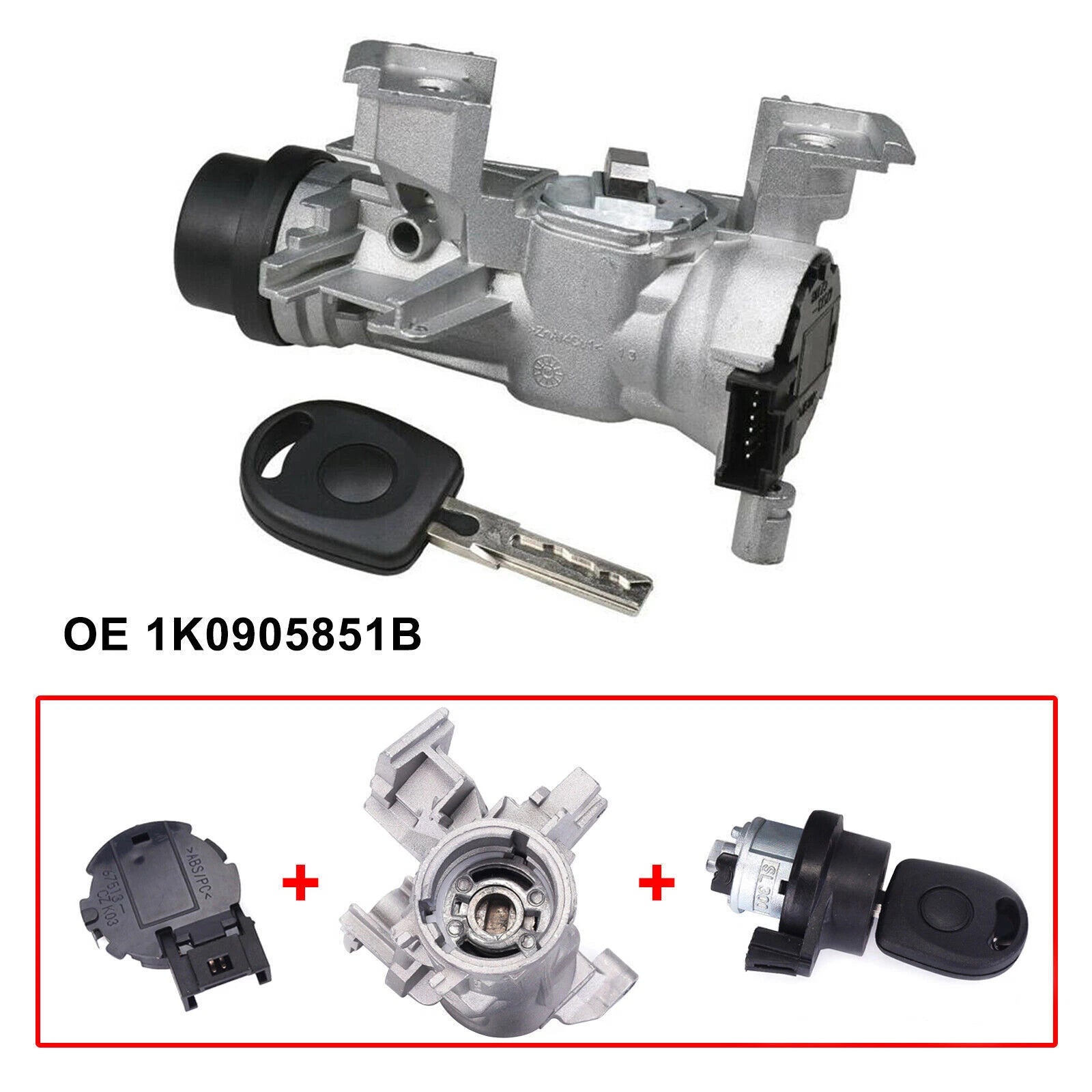 Ignition Starter Switch + Lock Housing for VW Golf Jetta Rabbit (2006–2014)