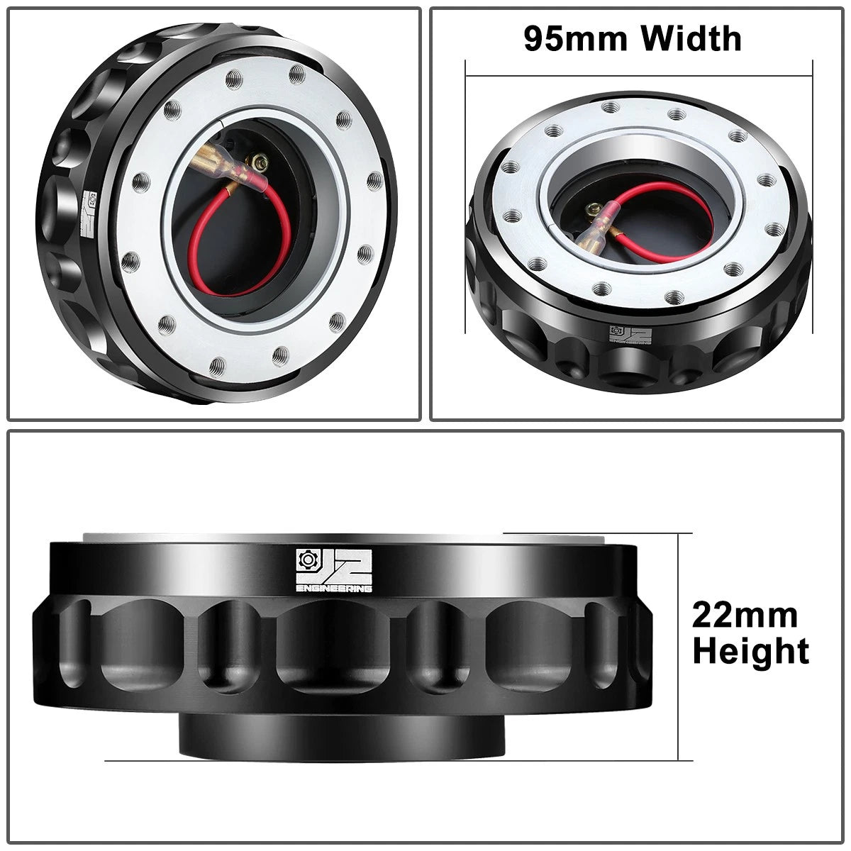 Steering Wheel Quick Release Hub Adapter Kit for Universal Vehicles (J2)