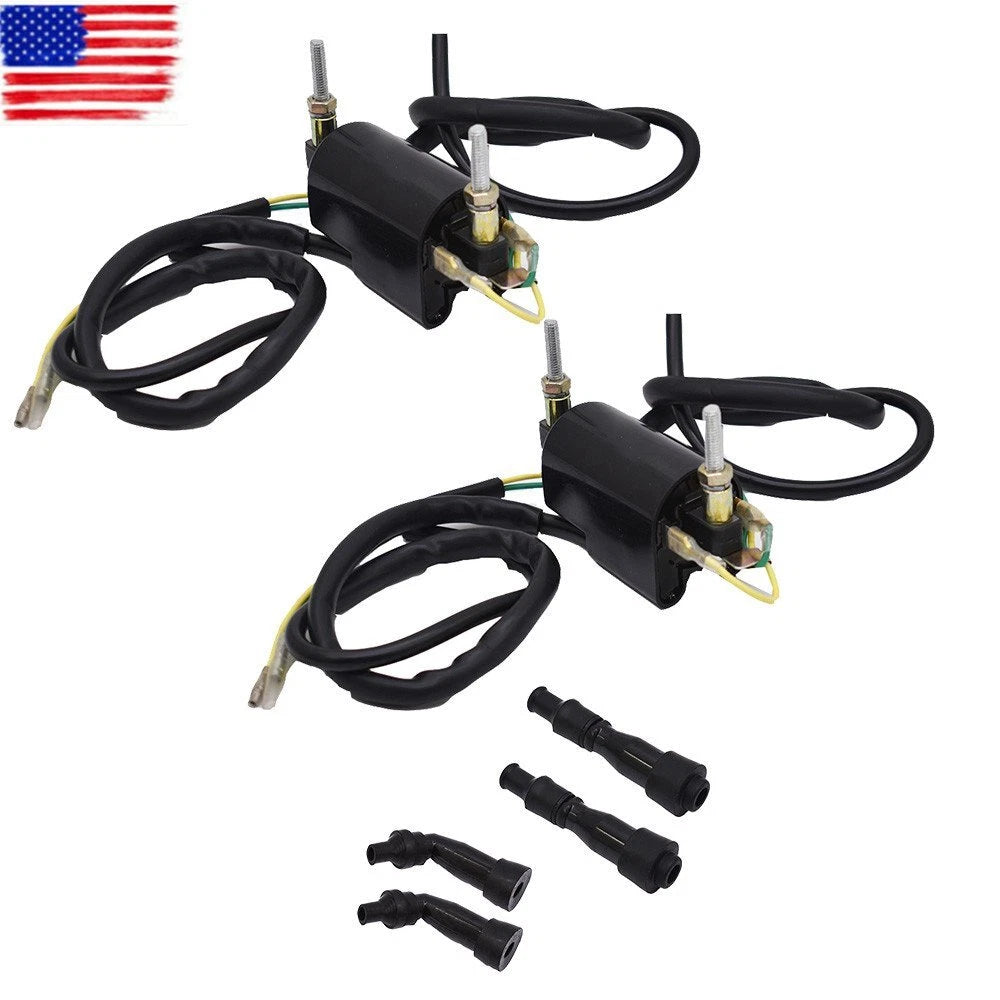 Set of 4 Ignition Coil Spark Plug Caps for Kawasaki KZ, Suzuki GS, Honda CB