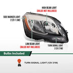 Halogen Headlights Set for Mercedes Benz GLK250 GLK350 (2013–2015)