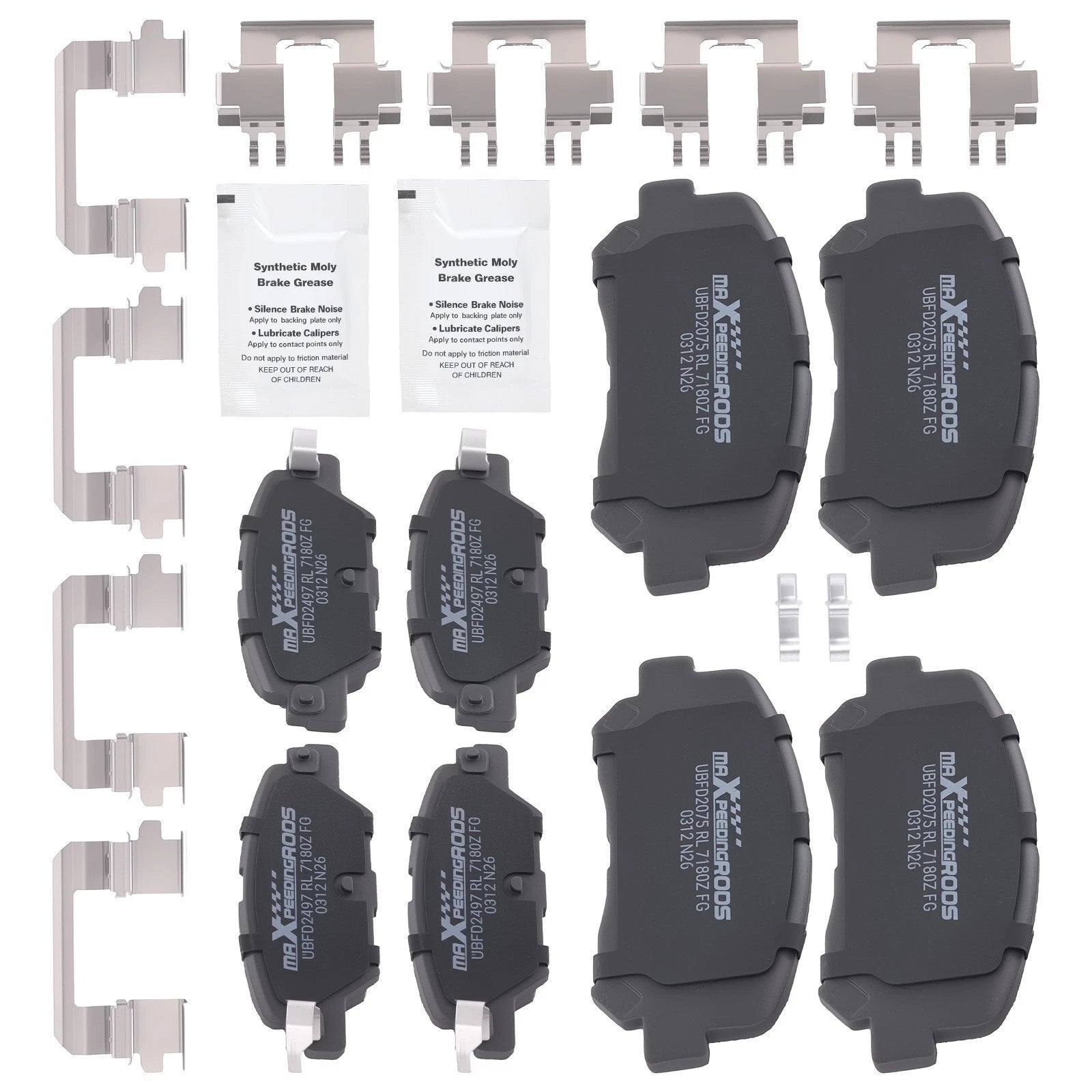 8pcs Ceramic Brake Pads Kit for Mazda CX-5 (2016–2024) D1623 D1846
