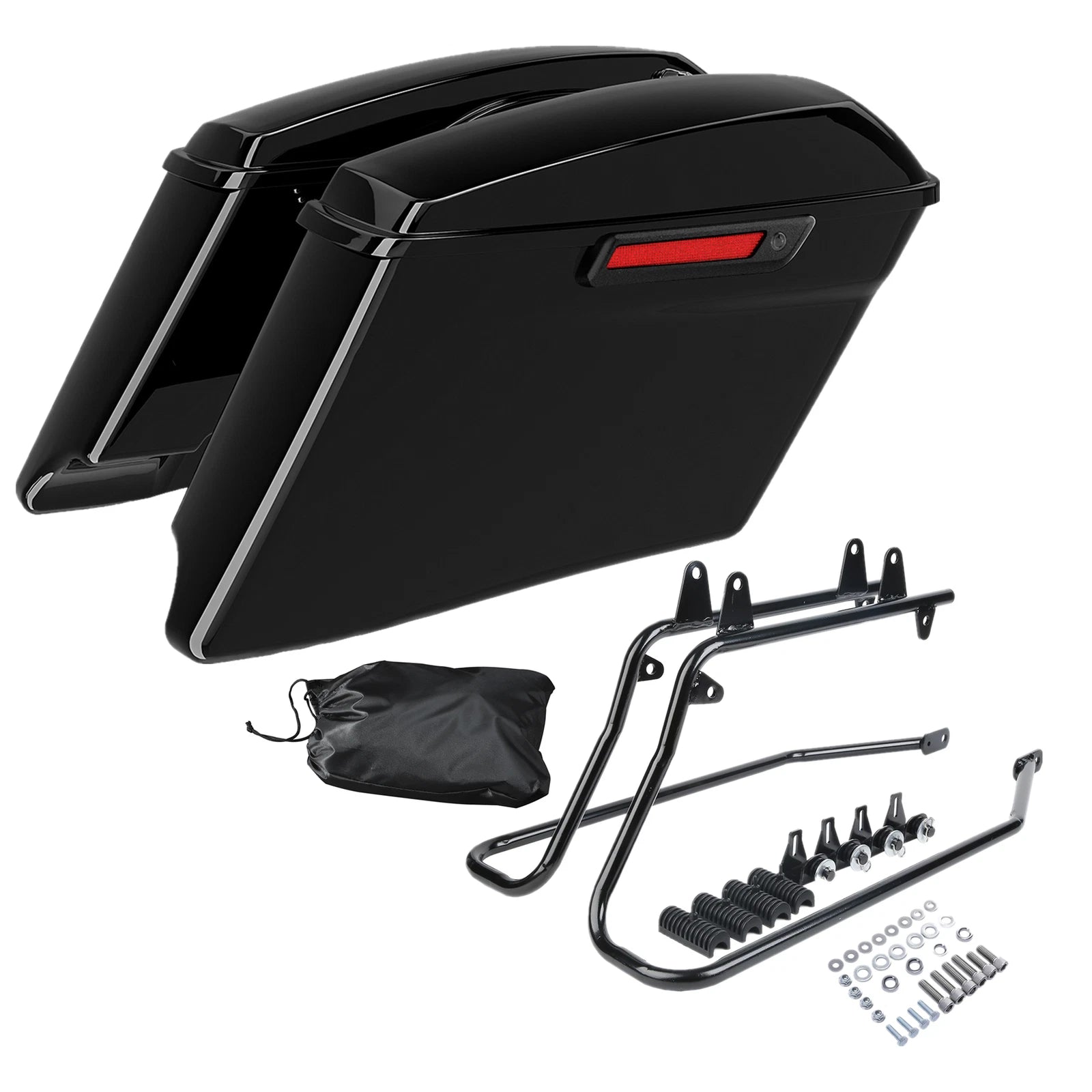 4" Stretched Extended Saddlebag Conversion Bracket for Harley Softail (1984–2017)