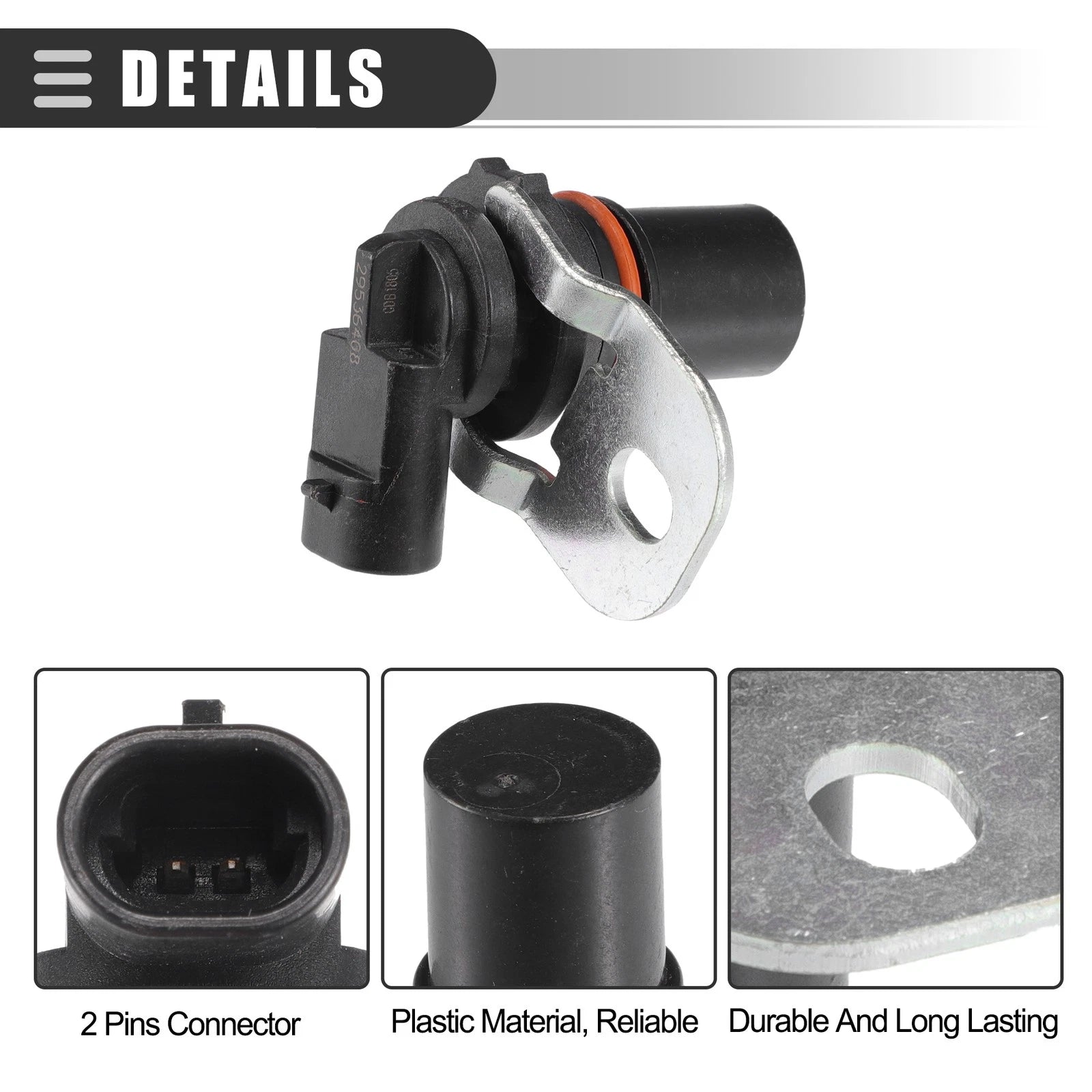 Set of 3 Speed Sensors for GMC Sierra 1500 (2002–2010) No. 29536408 Black