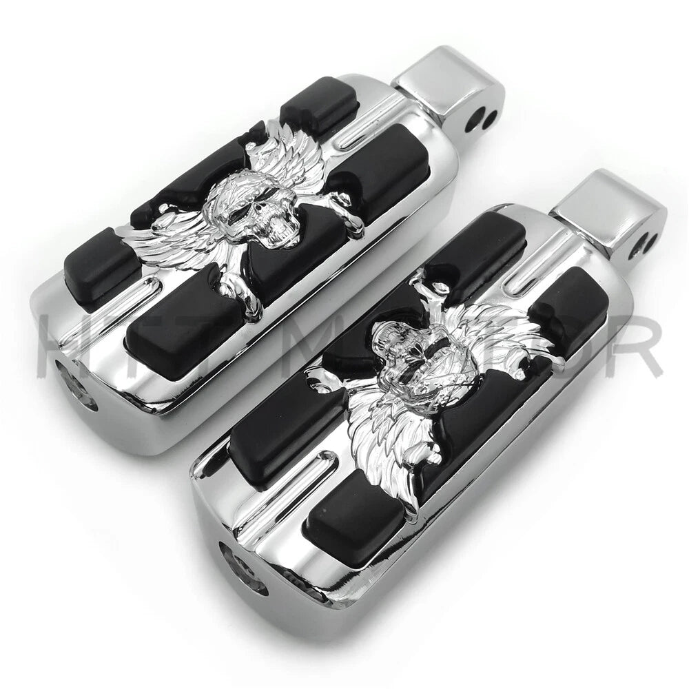 Pirate Skull Footpegs for Harley Softail Fat Boy FLFB, Fat Bob FXFB (2018–2023)