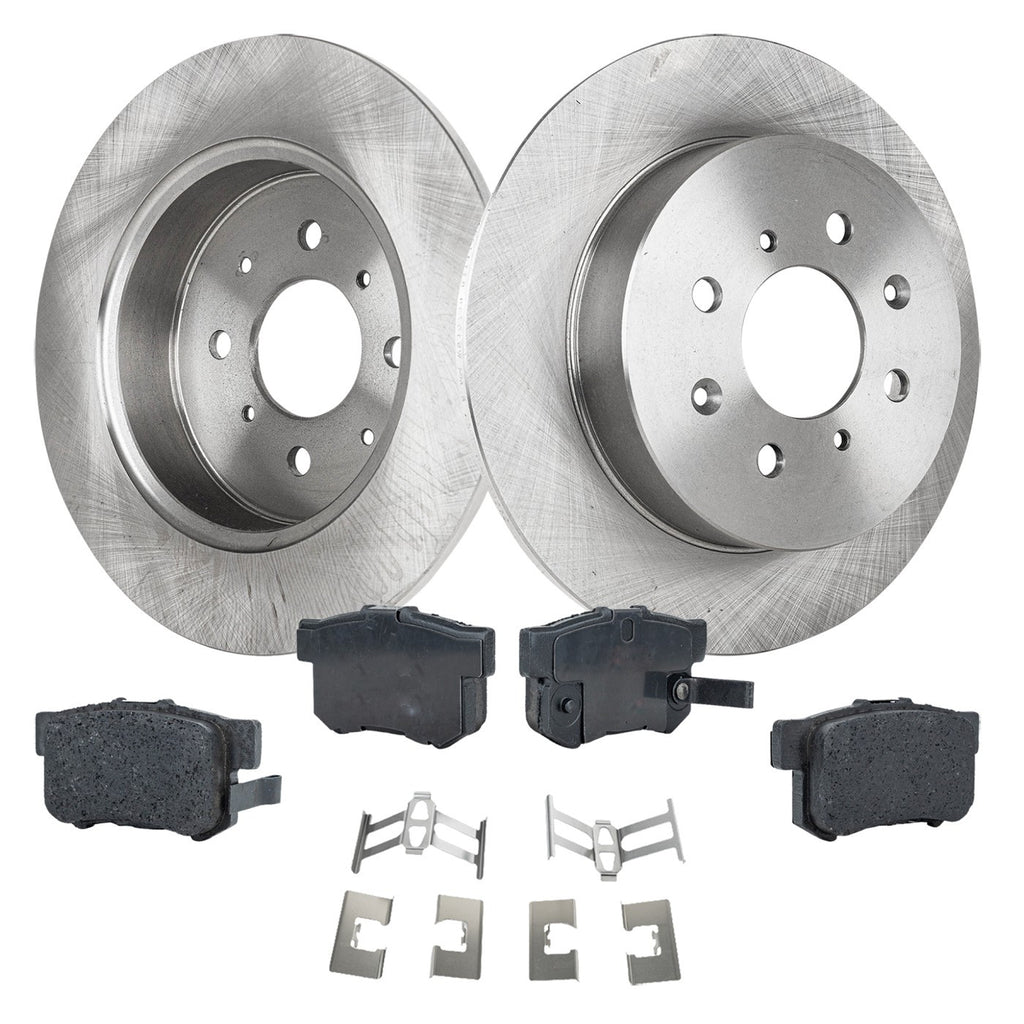 Rear Brake Disc Rotors and Pads Kit for Honda Civic (2002–2003)