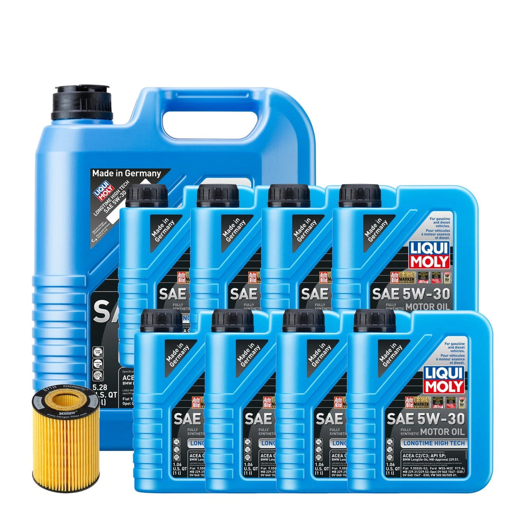 Oil Change Kit 13L Liqui Moly Longtime High Tech 5W30 for Mercedes OM642