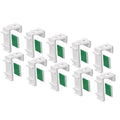 Set of 10 Binder Holders for Double Roller Blinds - White Plastic