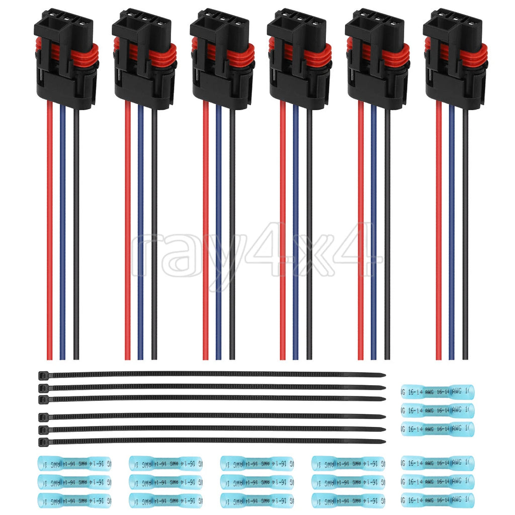 6PCS Pulse Power Plug Pigtail Connectors for Polaris General 1000 Ranger 1000 XP