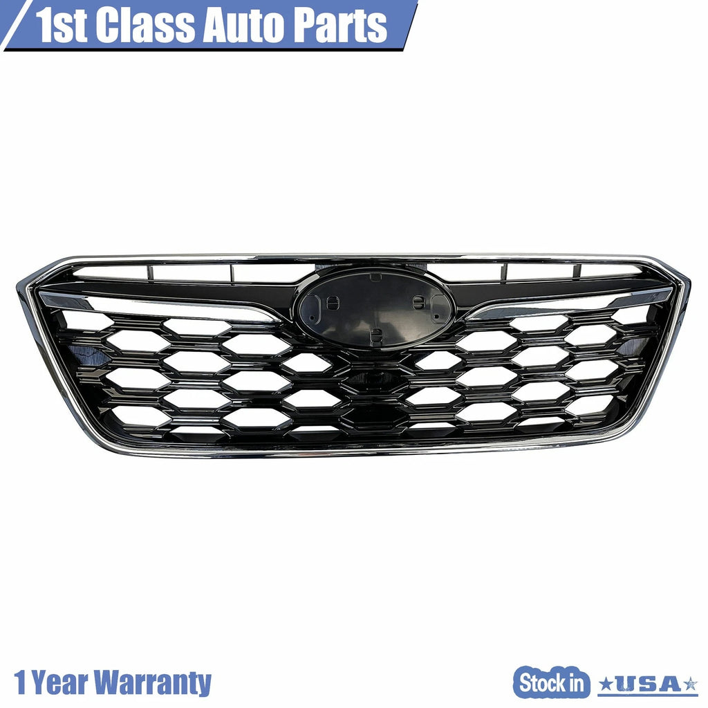 Glossy Black Grille Assembly with Chrome Trim for Subaru Outback (2020–2022)