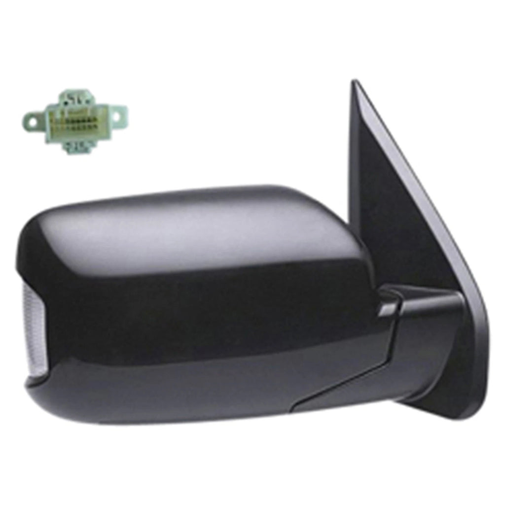 Replacement Ready to Paint Passenger Power Door Mirror w/Turn Signal w/o Heated