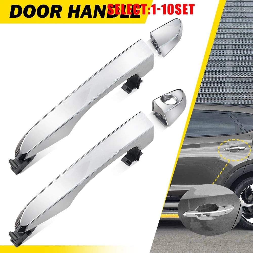 Set of 2 Chrome Exterior Door Handles for Hyundai Tucson (2016–2021) OE 82651D3710