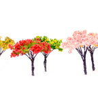 20pcs Cherry Blossom Model Trees for Garden Scenery