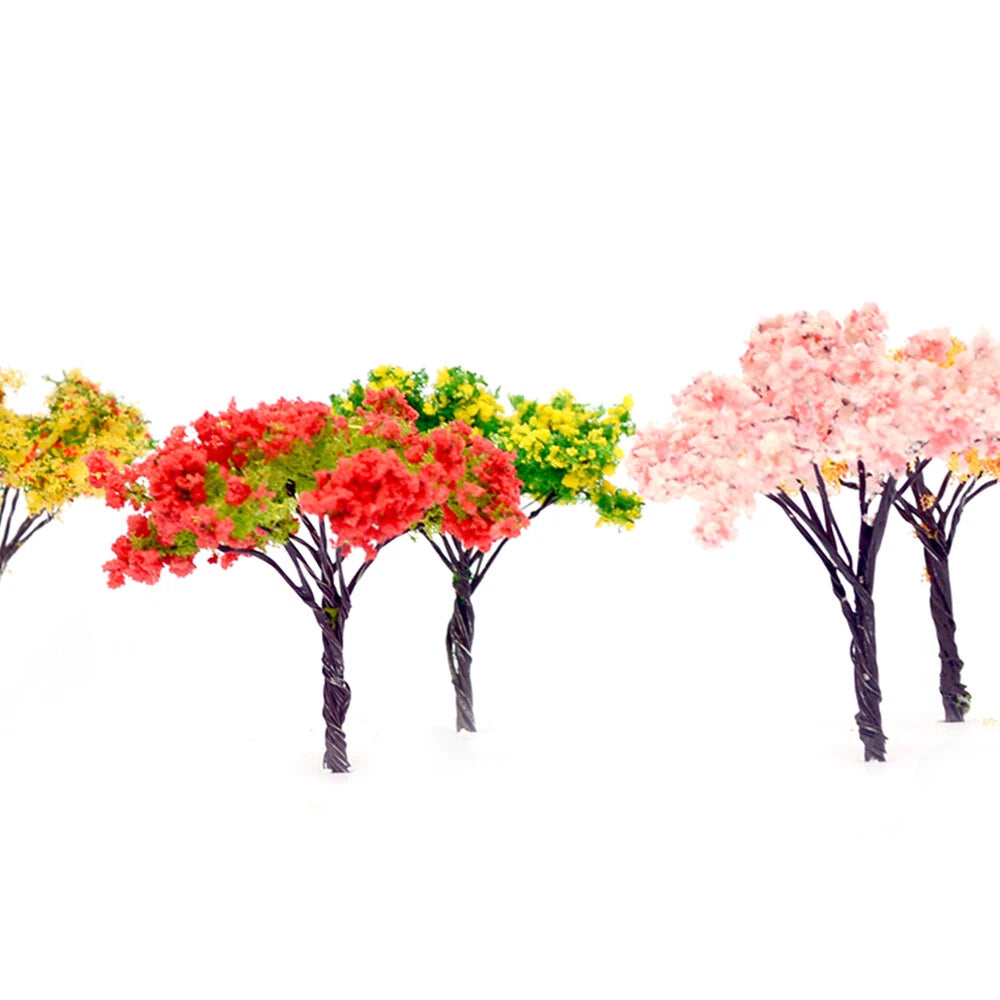 20pcs Cherry Blossom Model Trees for Garden Scenery