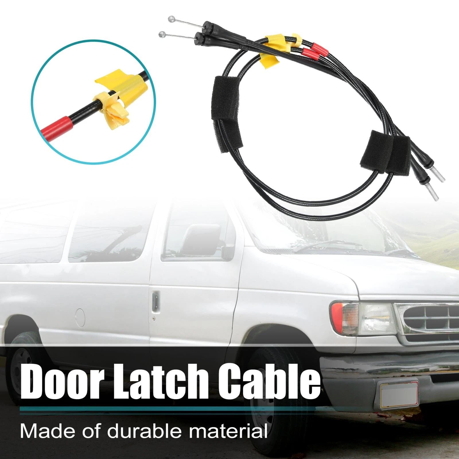 Set of 2 Rear Upper Door Latch Cables 6L3Z-18264A26-A for Ford F-150 F-250 (1997–2004)