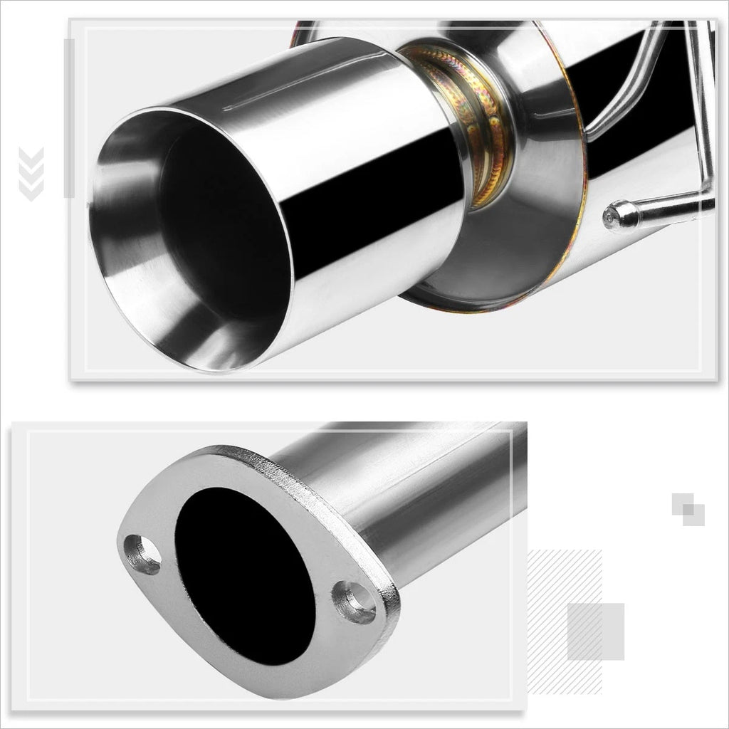 4" Rolled Tip Muffler Catback Exhaust for Honda Accord CB7/CB9 (1990–1993)