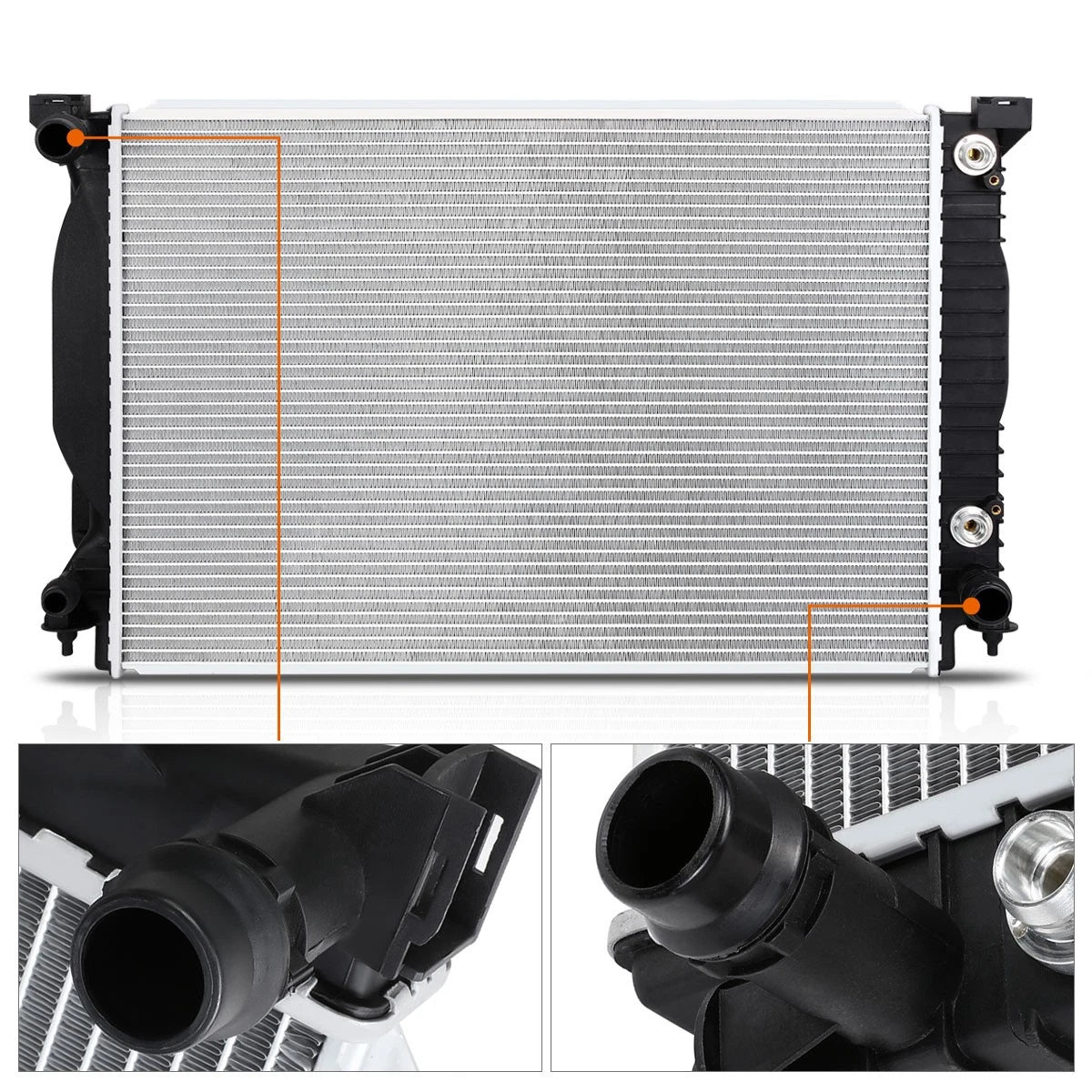 Aluminum OE Style Radiator for Audi A4/A6 Quattro 2002–2008 DPI-2590