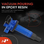 Set of 4 Blue Ignition Coils for Toyota Corolla (1999–2008)