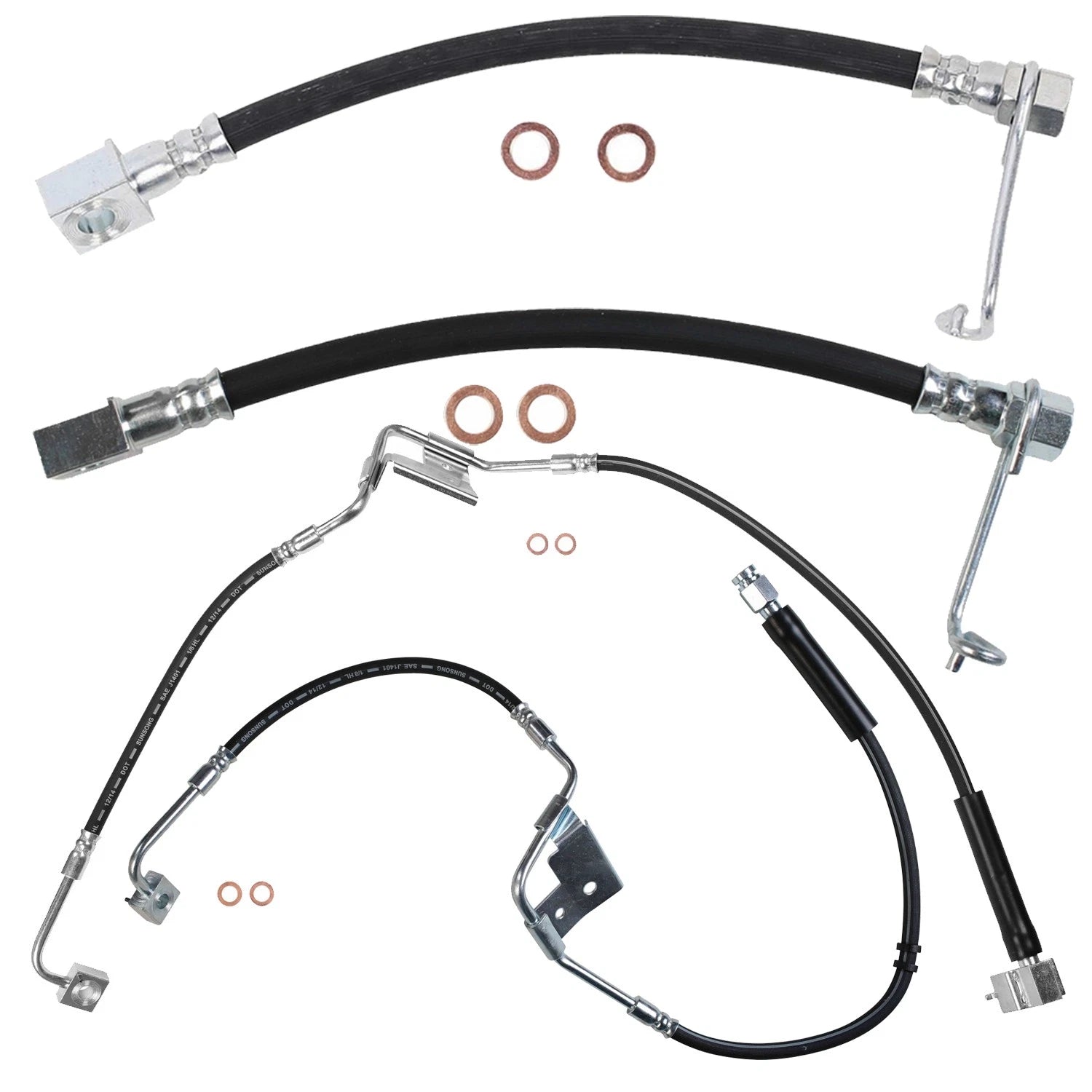 Sunsong Brake Hydraulic Hose Kit for Ram 2500 4WD (2001)