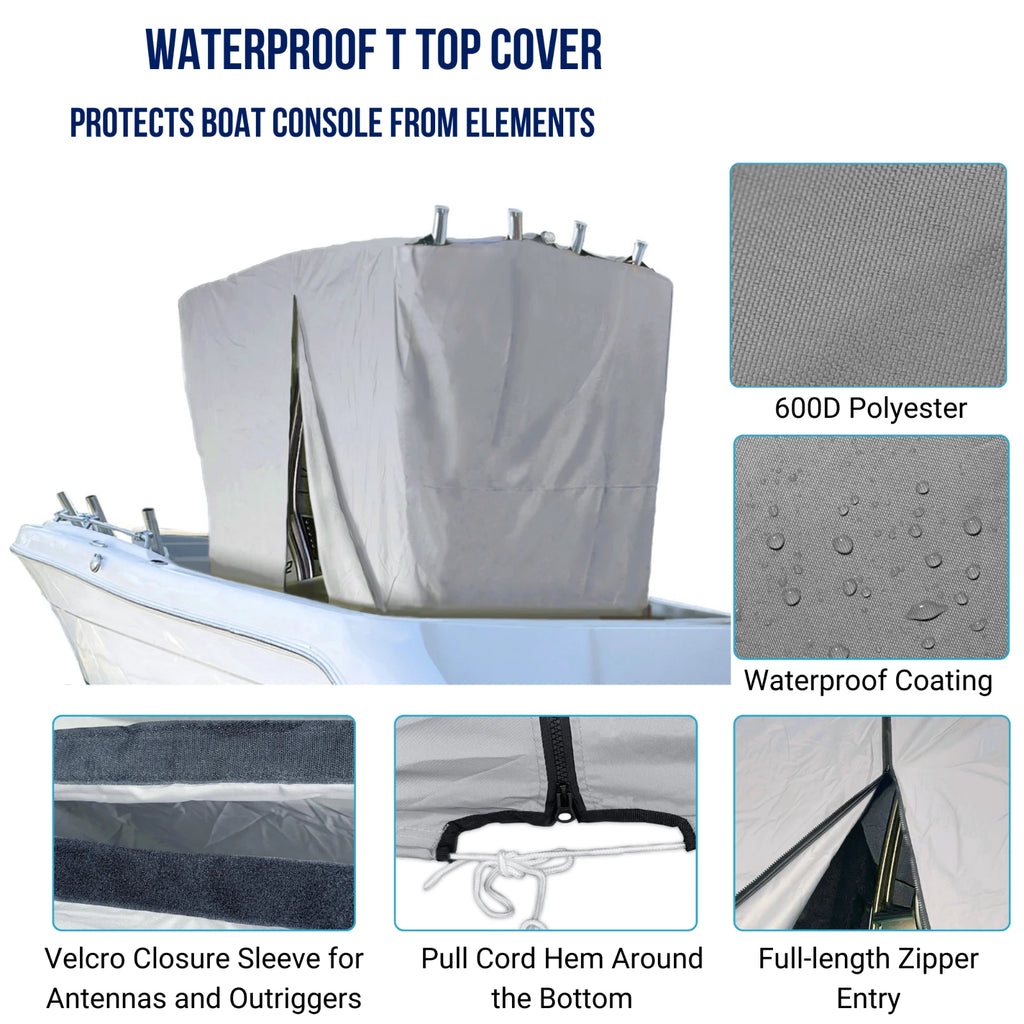 Waterproof T-Top Hard-Top Console Storage Cover for