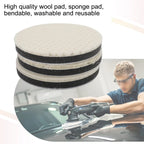 3pcs Buffing Wool Polishing Pads for Auto Car Detailing Waxing Polisher
