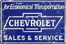 Vintage Chevrolet Garage Sign for Chevy Truck (Collector's Item)