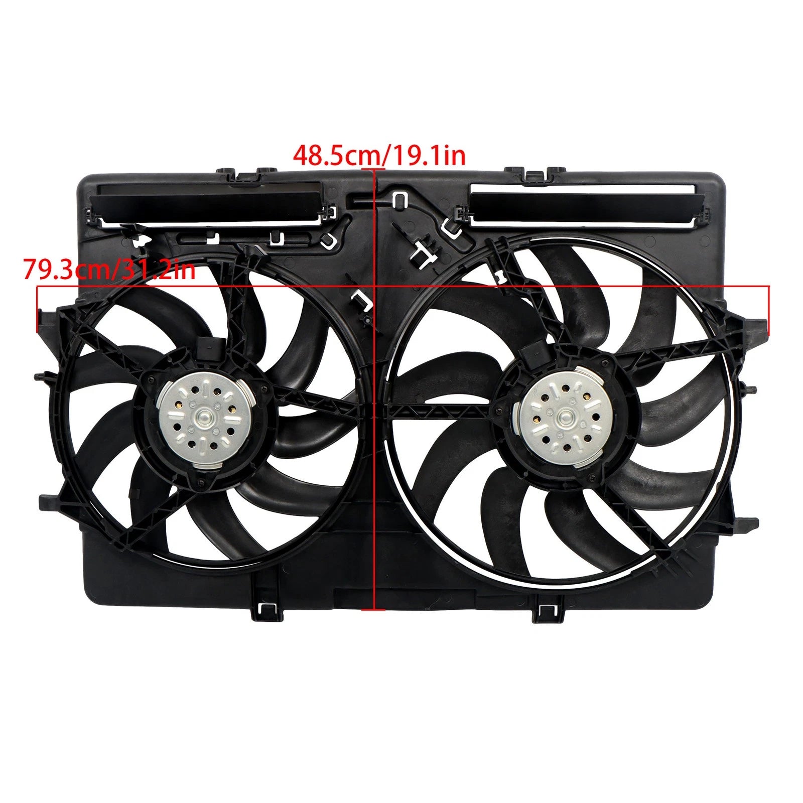 Dual Radiator Cooling Fan Assembly for Audi A5 Q3 A6 A4 Q5 (YYYY–YYYY)