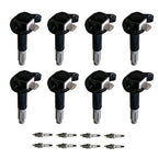 Set of 8 Ignition Coils & Spark Plugs for Mercedes-Benz CLS550 E550 S550 (2007–2011)