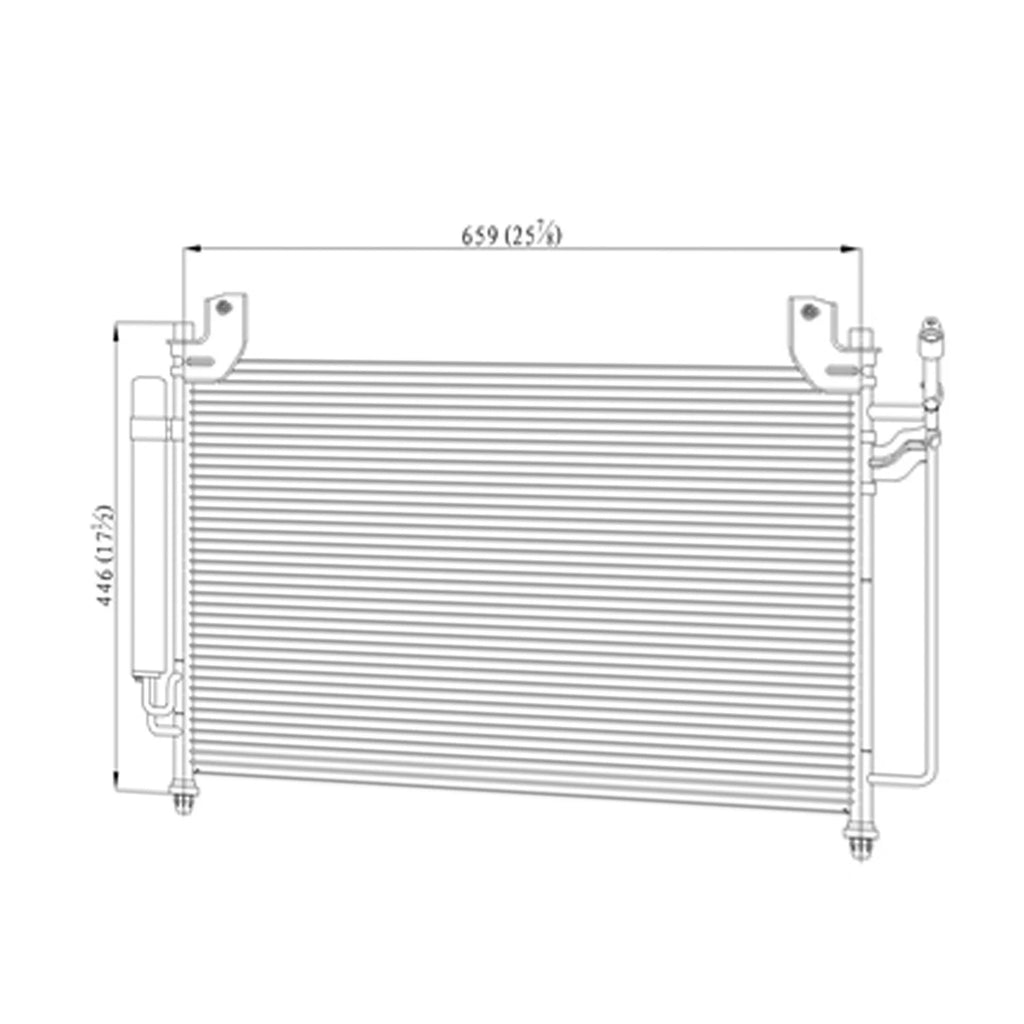 Replacement A/C Condenser w Receiver Drier for 2007–2012 Mazda CX-7