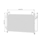 Replacement A/C Condenser w Receiver Drier for 2007–2012 Mazda CX-7