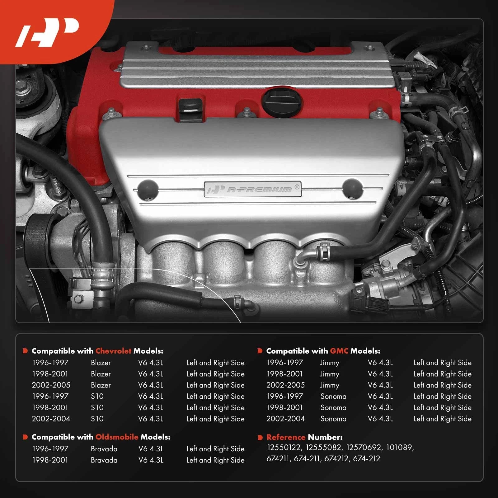 2X Exhaust Manifold for Chevrolet Blazer GMC