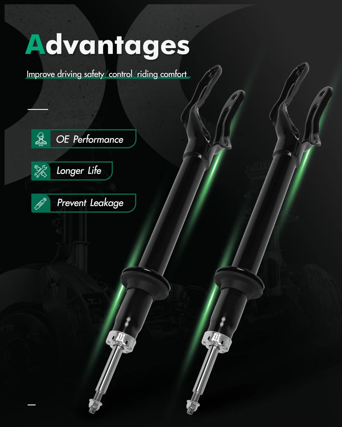 2X Front Suspension Shock Strut for Dodge Durango Jeep Grand Cherokee (2011–2015)