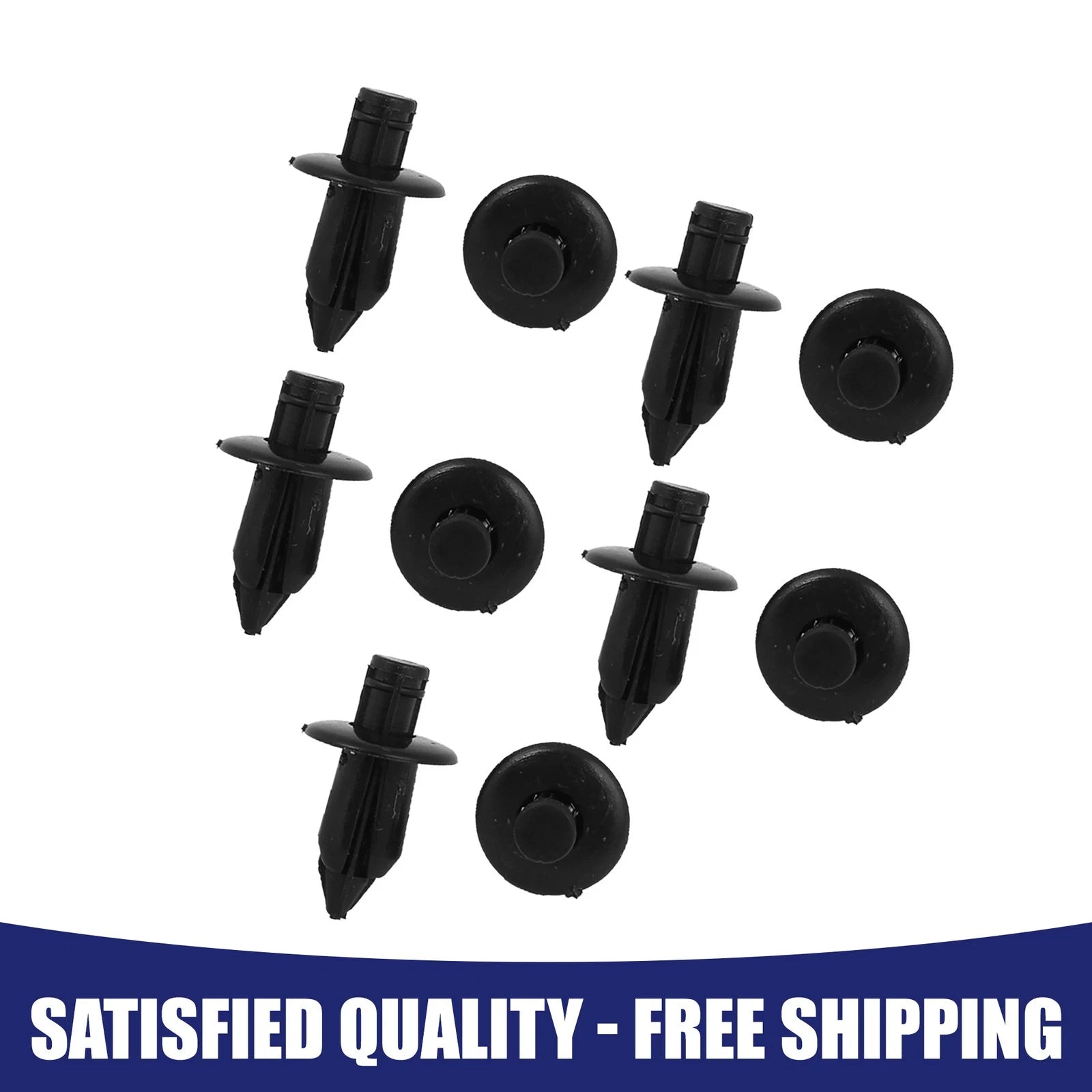 Set of 10 Plastic Rivet Style Body Trim Panel Retainer Clips for Toyota