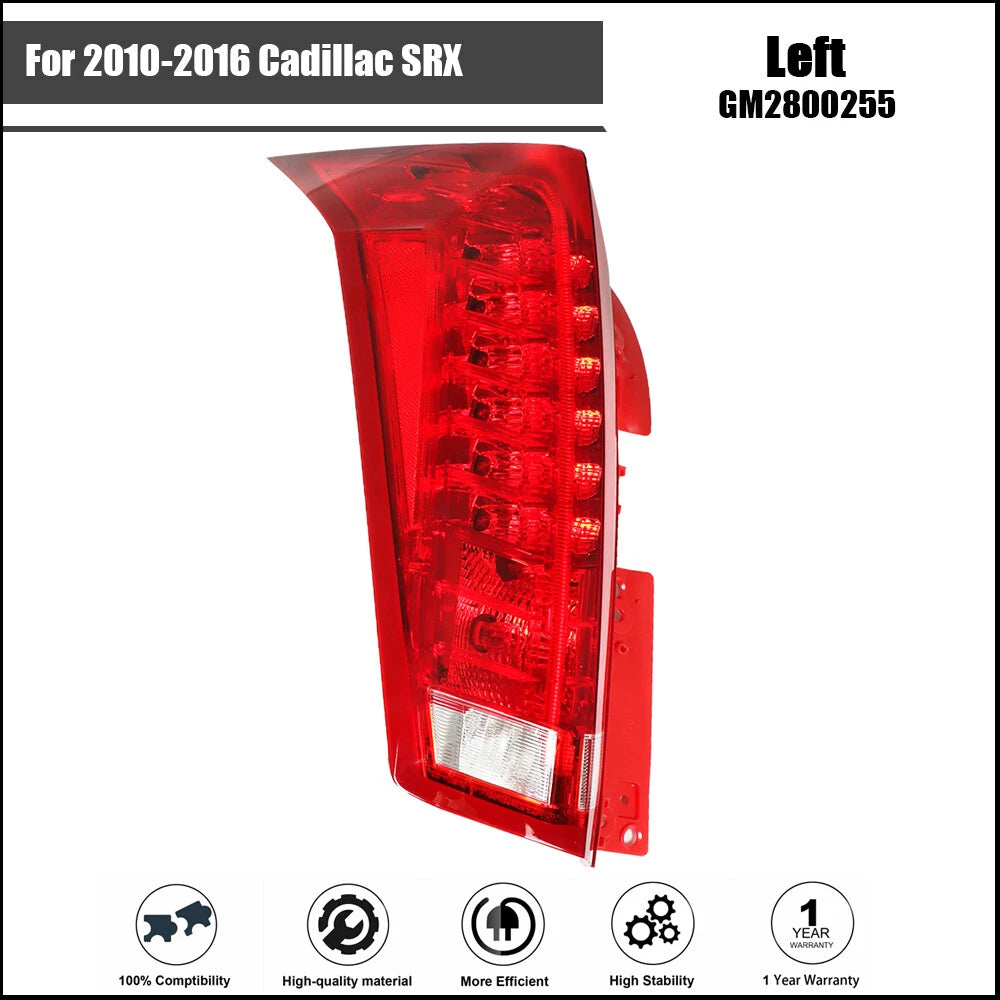 Tail Light Assembly for Cadillac SRX (2010–2016) Left Driver Side