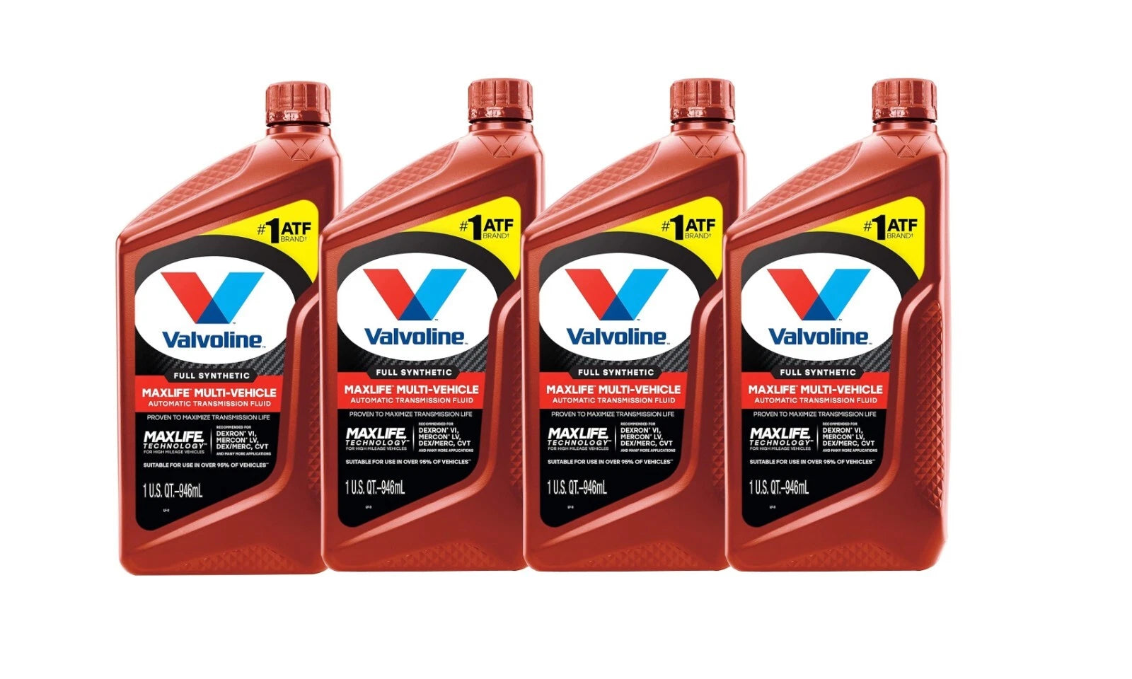 Set of 4 Quarts MaxLife Multi-Vehicle Full Synthetic Transmission Fluid