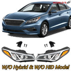Chrome Halogen Headlights for Hyundai Sonata (2015–2017)