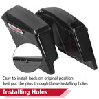 5" Stretched Extended Saddle Bags for Harley Davidson Touring Road Glide (1993–2013)