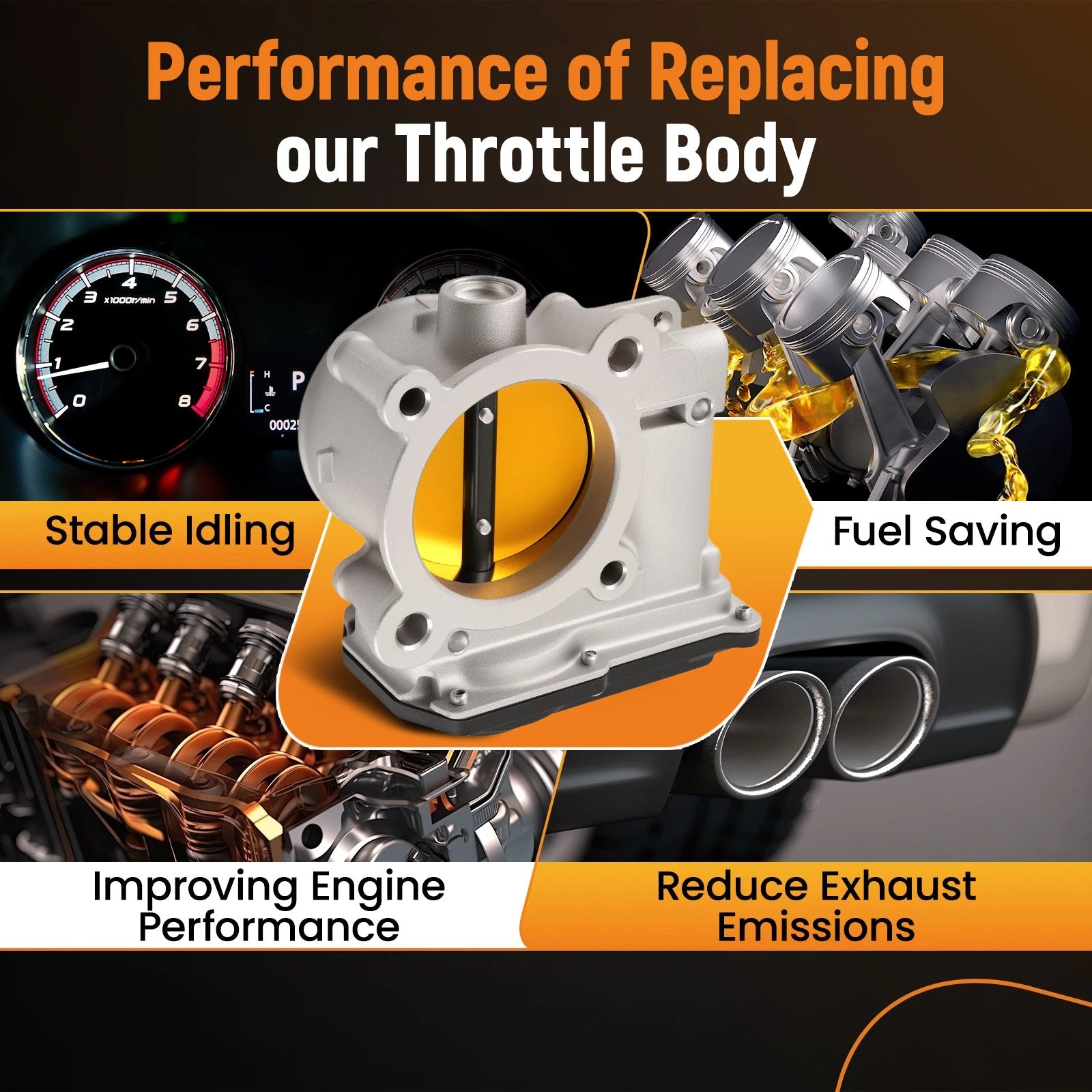 Throttle Body for Volvo XC60 S80 XC90 XC70 V70 3.2L (2010–2014)