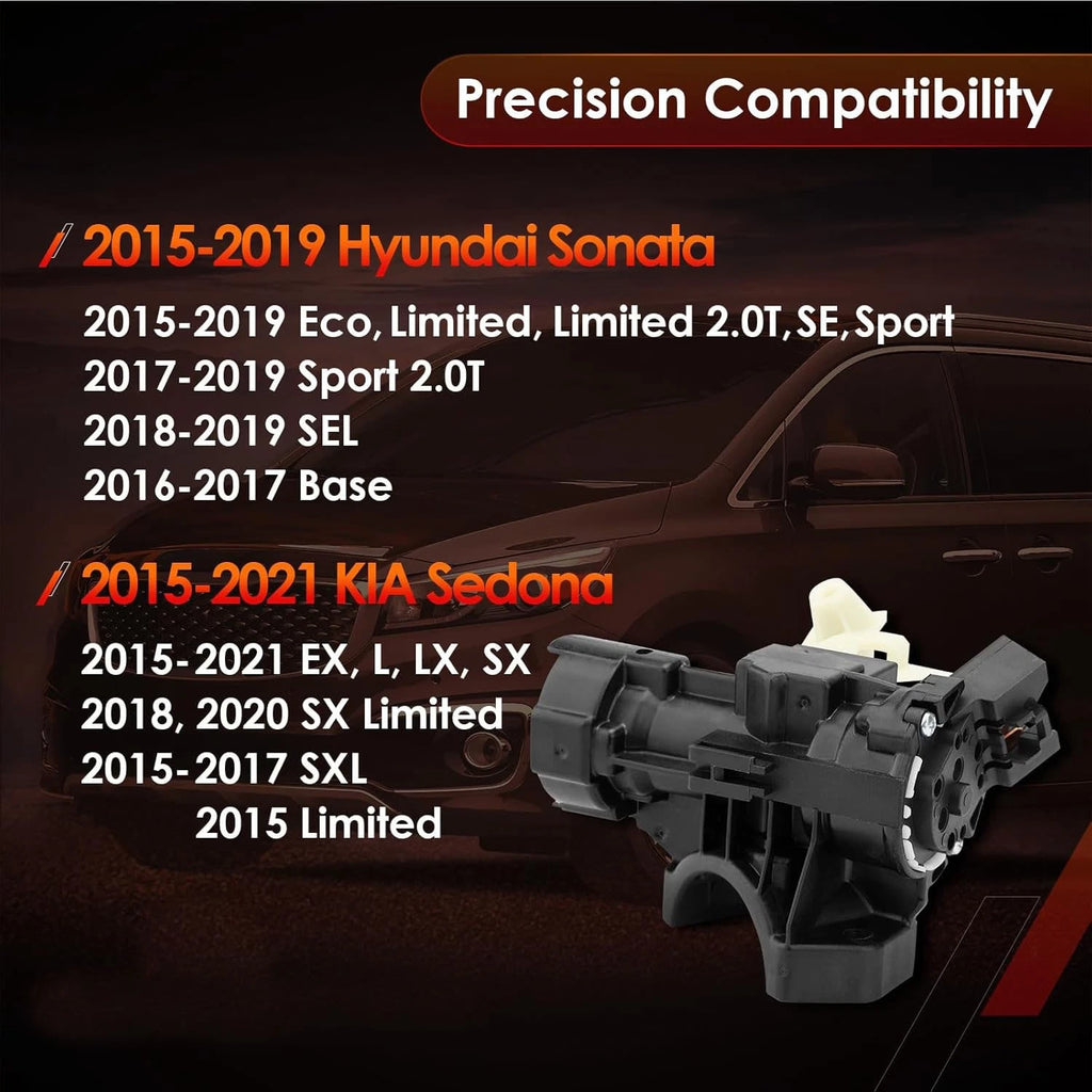 Ignition Lock Switch Cylinder Housing for Kia Sedona, Hyundai Sonata (2015–2021)