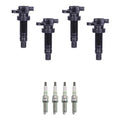 Set of 4 Ignition Coils & NGK G-Power Platinum Spark Plugs for Soul (2014–2019)