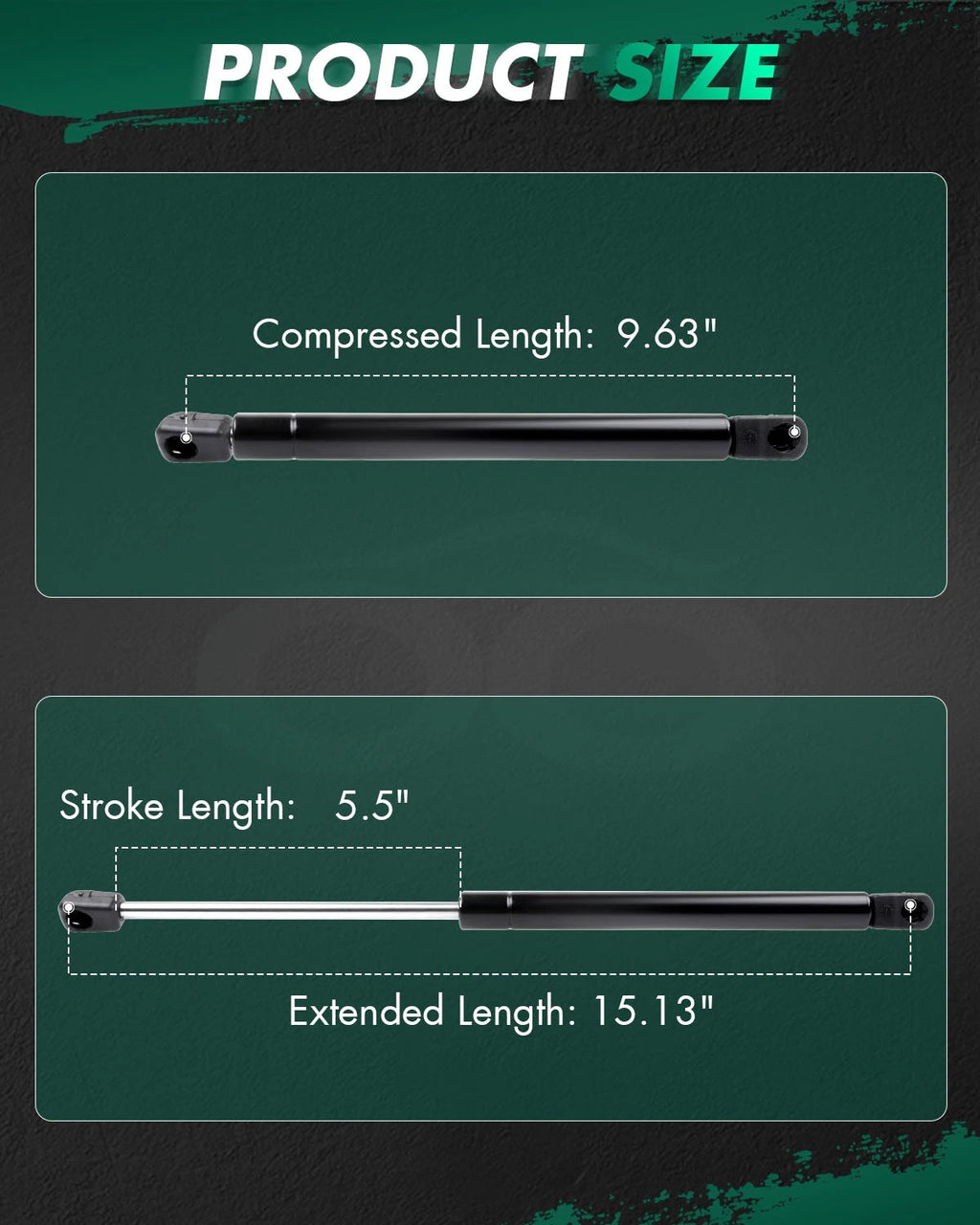 2Pcs Hood Lift Supports for Hyundai Sonata (2011–2014) Gas Prop Shock Struts