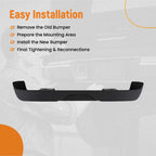 Black Rear Steel Bumper for Ford E-150 E-250 E-350 (1992–2014) FO1103203