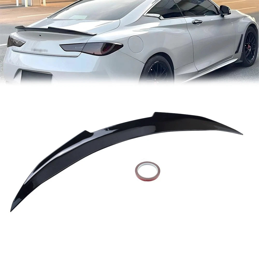 Gloss Black Rear Trunk Spoiler Wing for Infiniti Q60 Coupe (2017–2022)