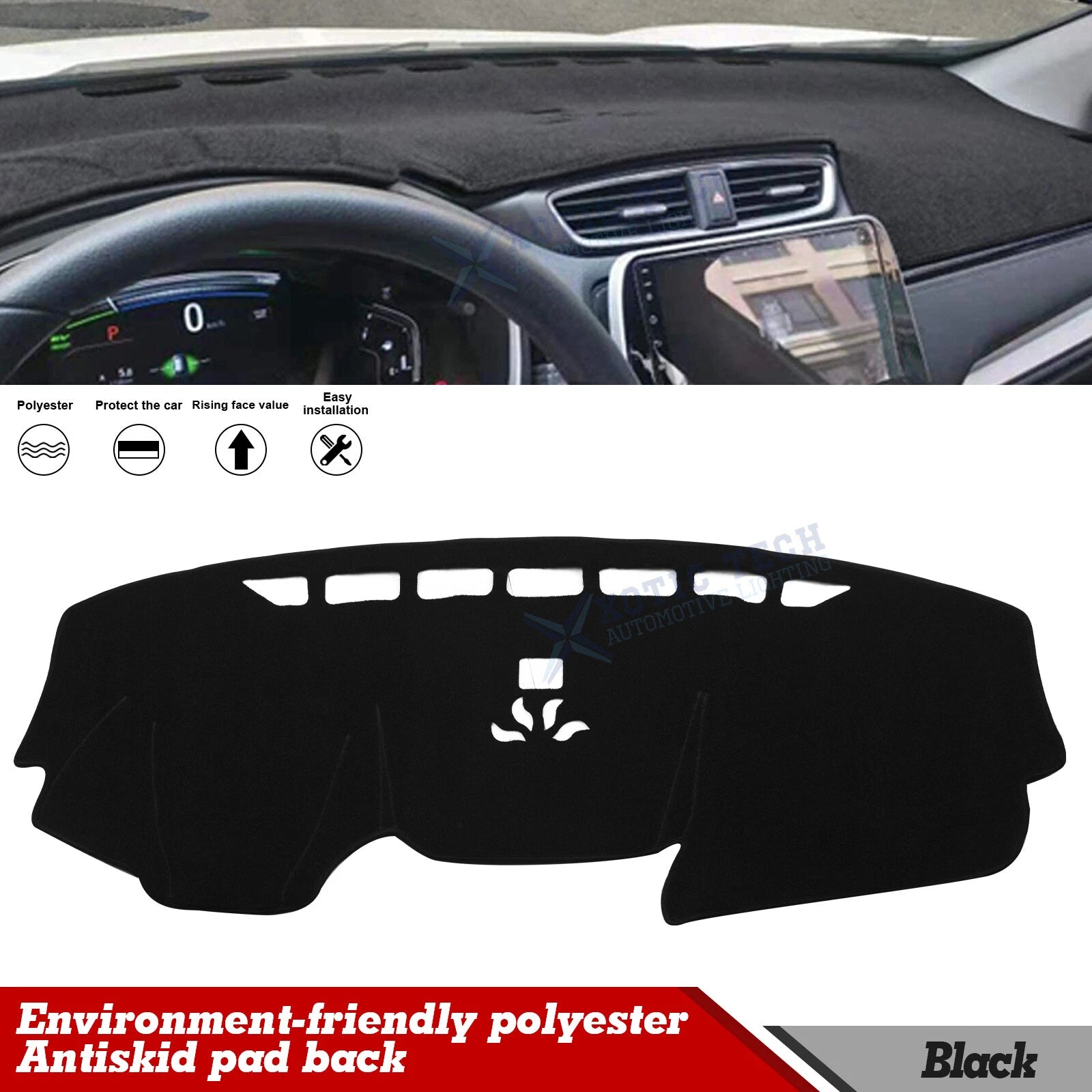 Dashboard Dash Mat Non-Slip Sun Cover Pad Carpet for Honda CR-V (2017–2022)