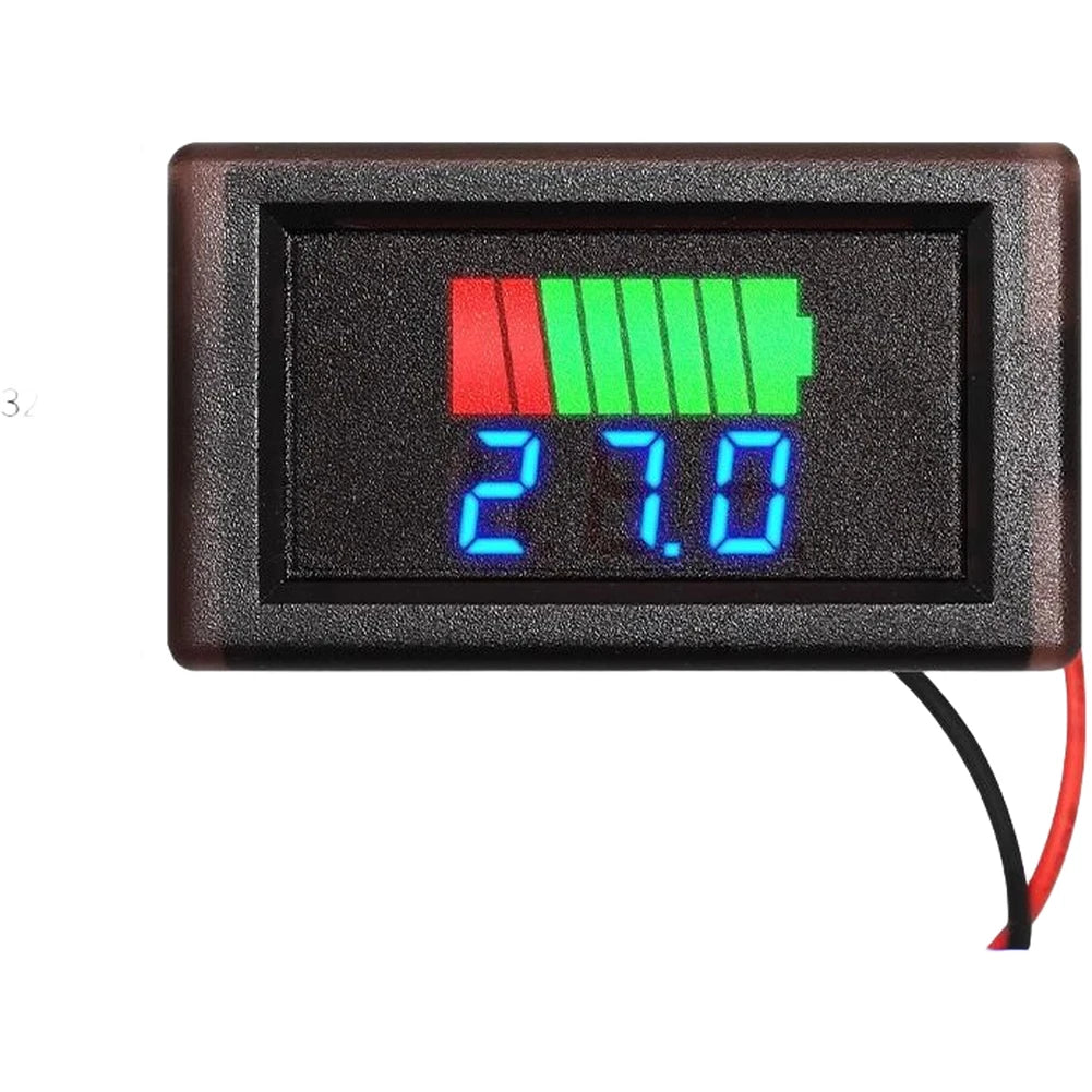 Waterproof LED Battery Voltage Meter for Electric Motorcycle and Bike (2010–2023)