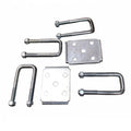Square Marine Axle Tie Plate Kit for (2" Head, 9/16" Diameter)