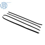 Set of 4 Chrome Window Sweep Weatherstrips for Firebird Camaro (1970-1981)