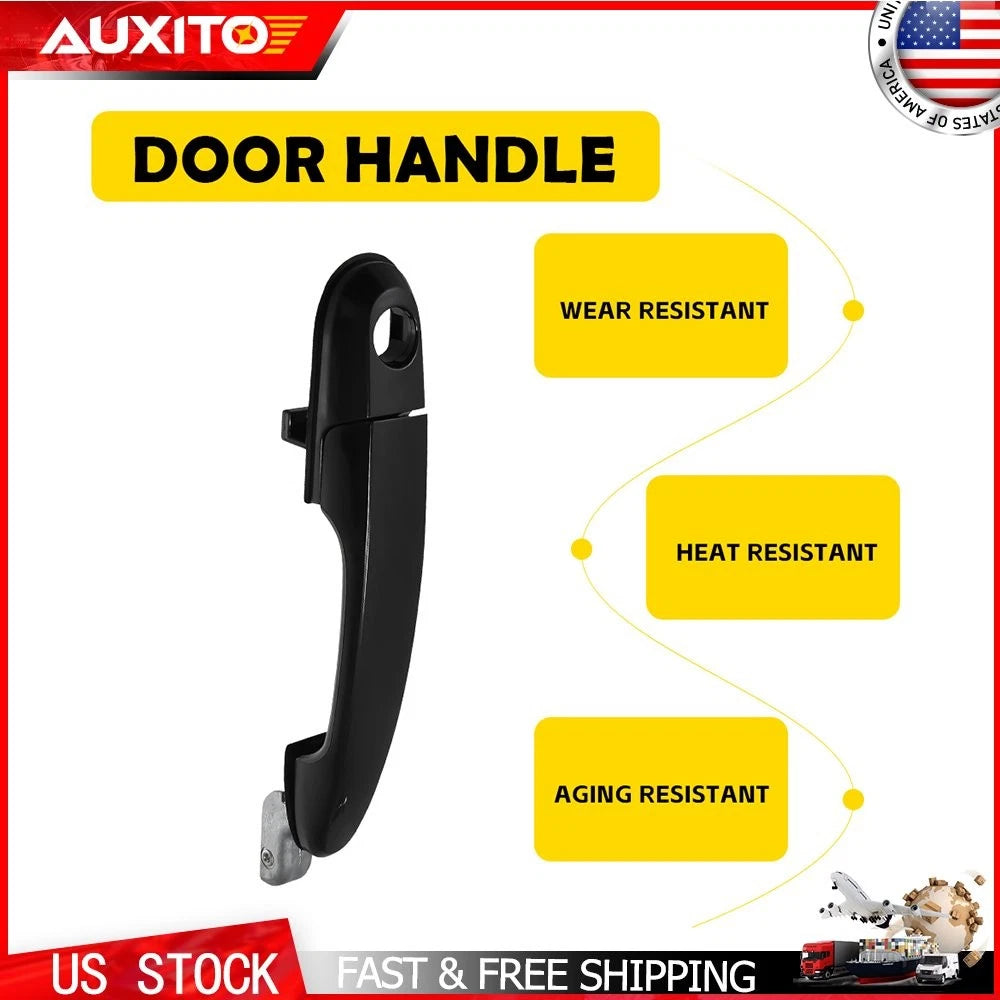 Front Left Exterior Door Handle Black for Hyundai Tucson (2005–2009)